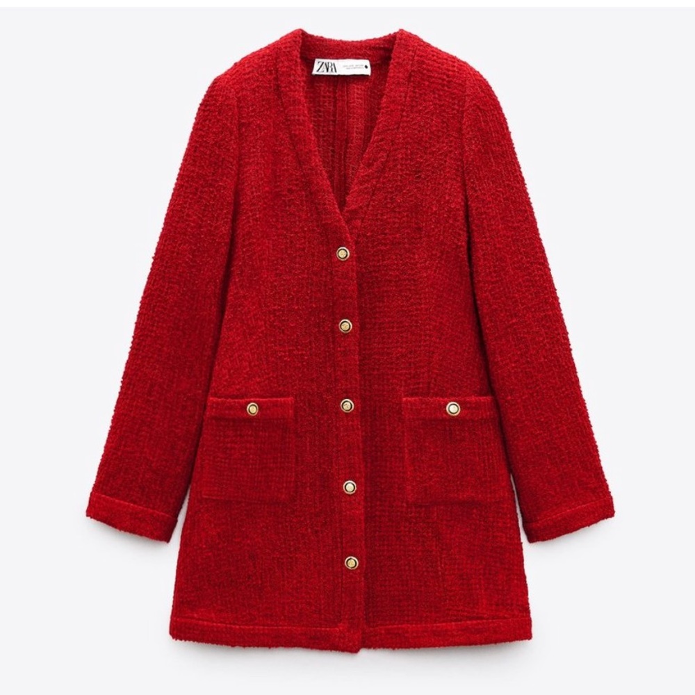 Zara Red V-Neck dress NWOT